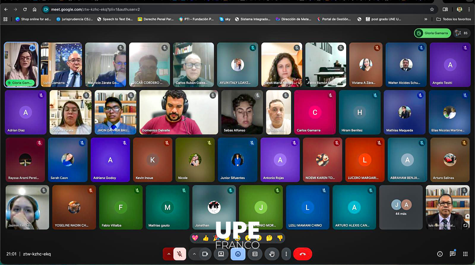 CLASE ESPEJO INTERNACIONAL: ​UPE - UC - UNIFRANZ